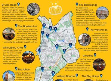 A screenshot of the downloadable map for the pub trail.