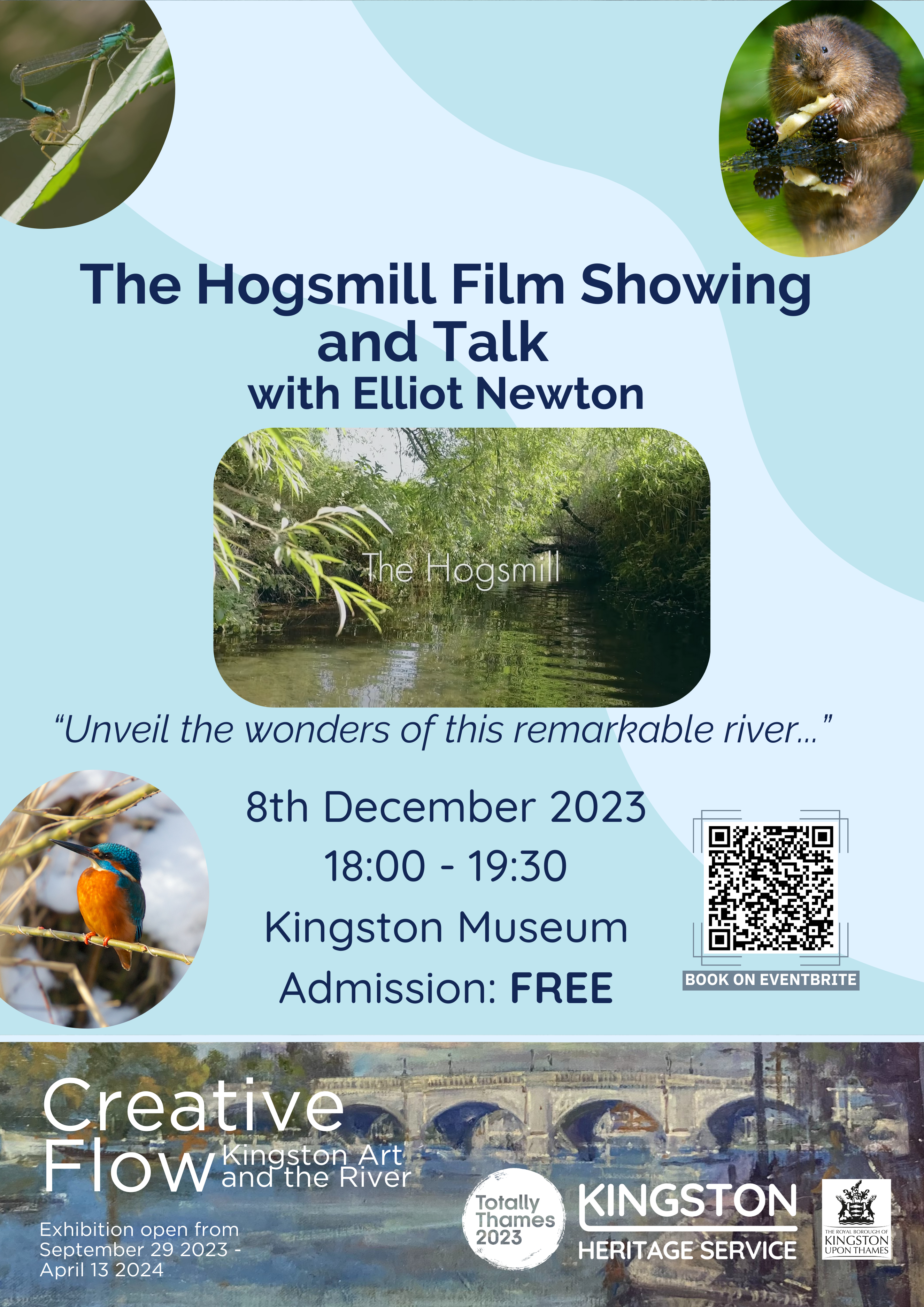 Elliot Newton Hogsmill talk and film showing poster