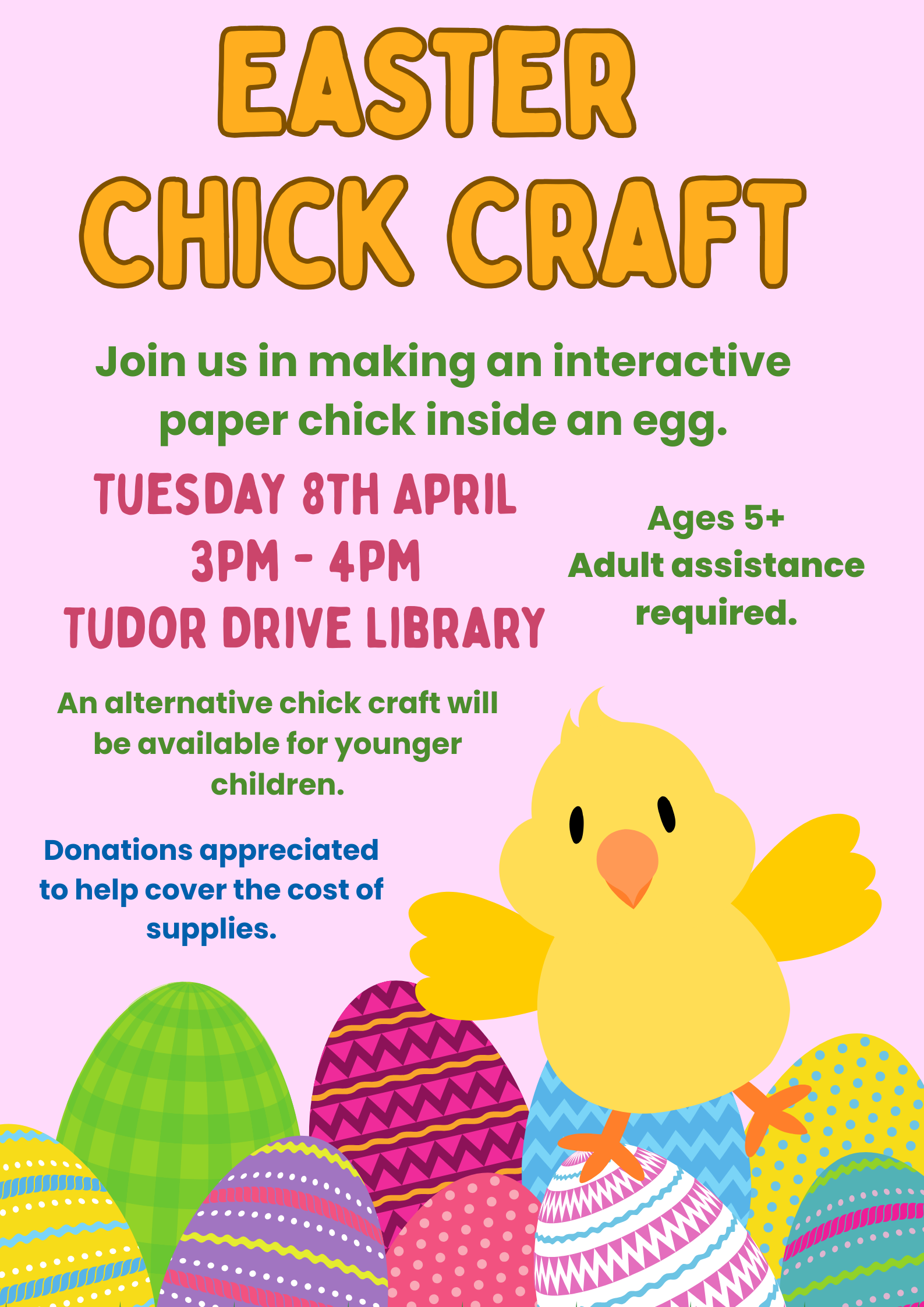 Easter Chick Craft at Tudor Drive