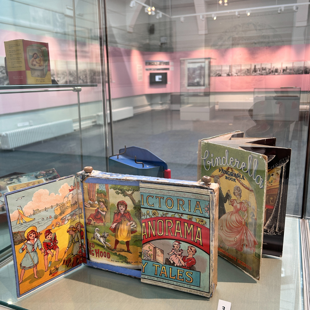 Panoramic toys on display