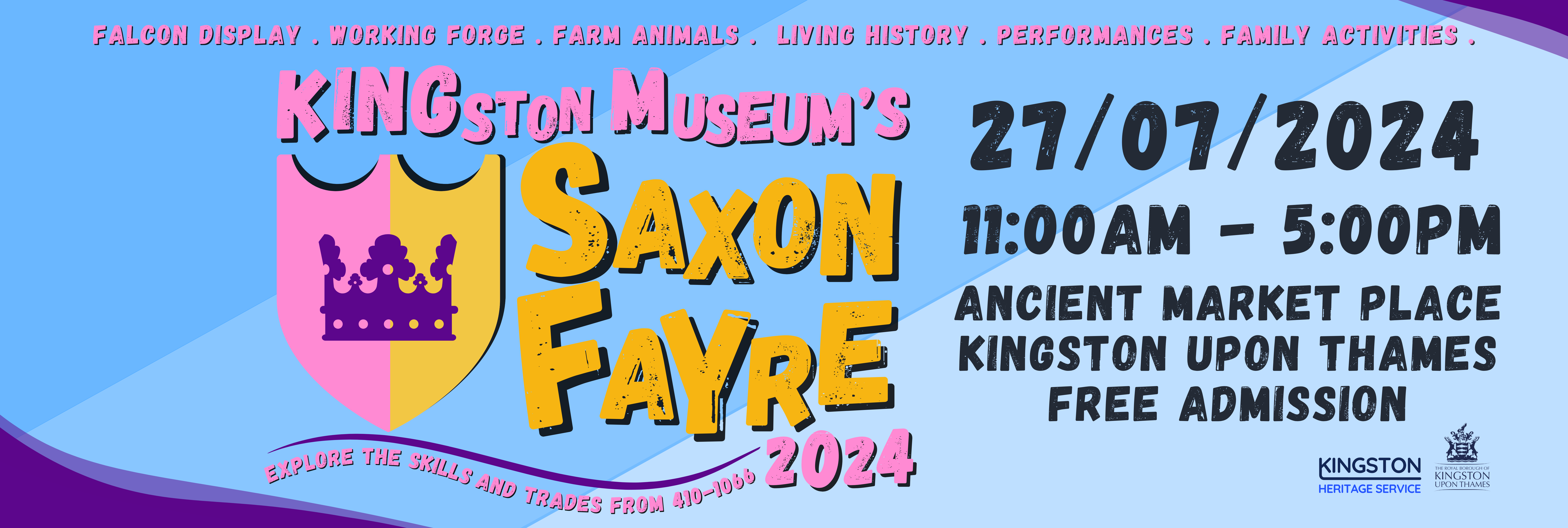 Kingston museum s saxon fayre 2024 banner