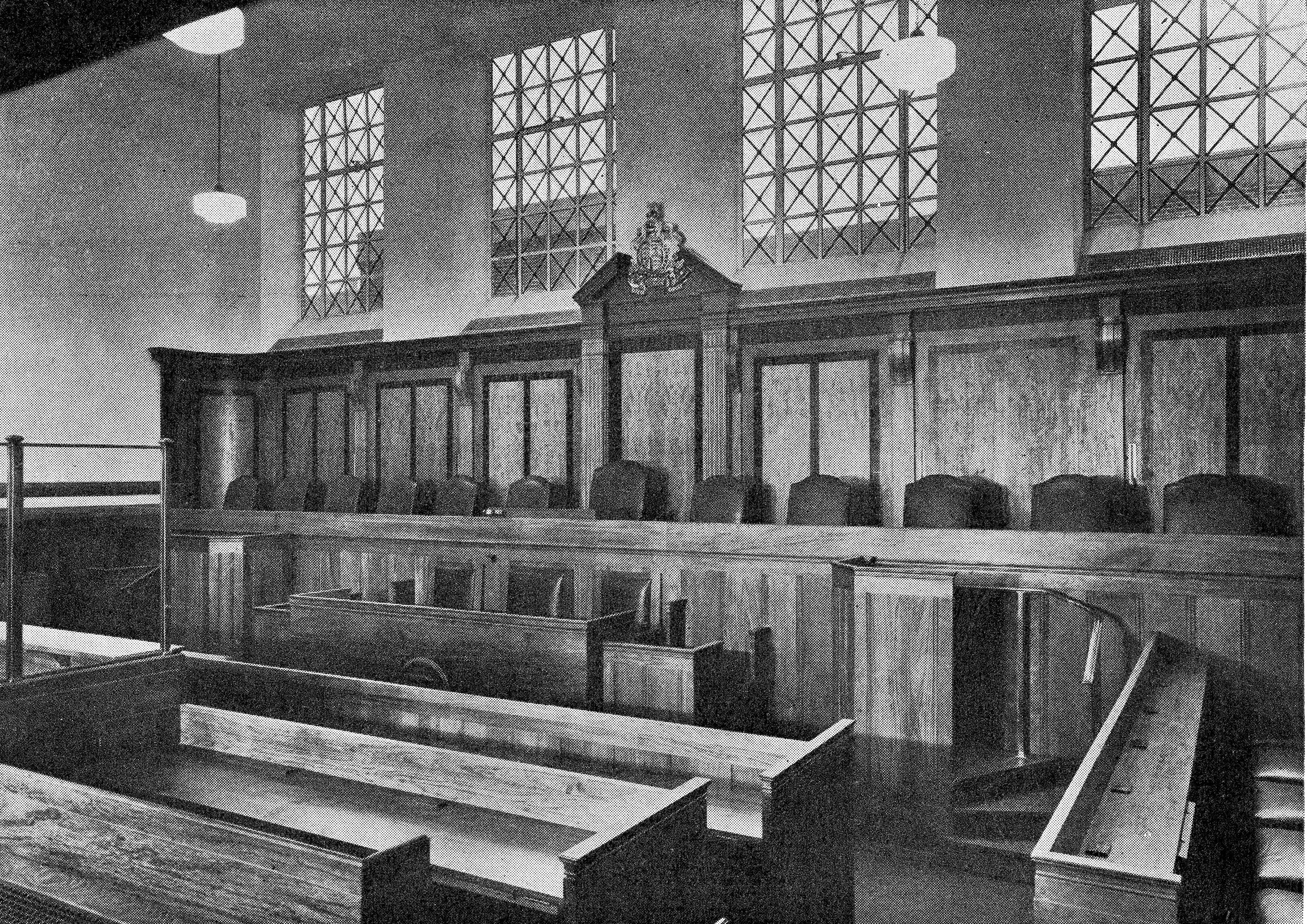 Main magistrates court room in Guildhall, Kingston Upon Thames
