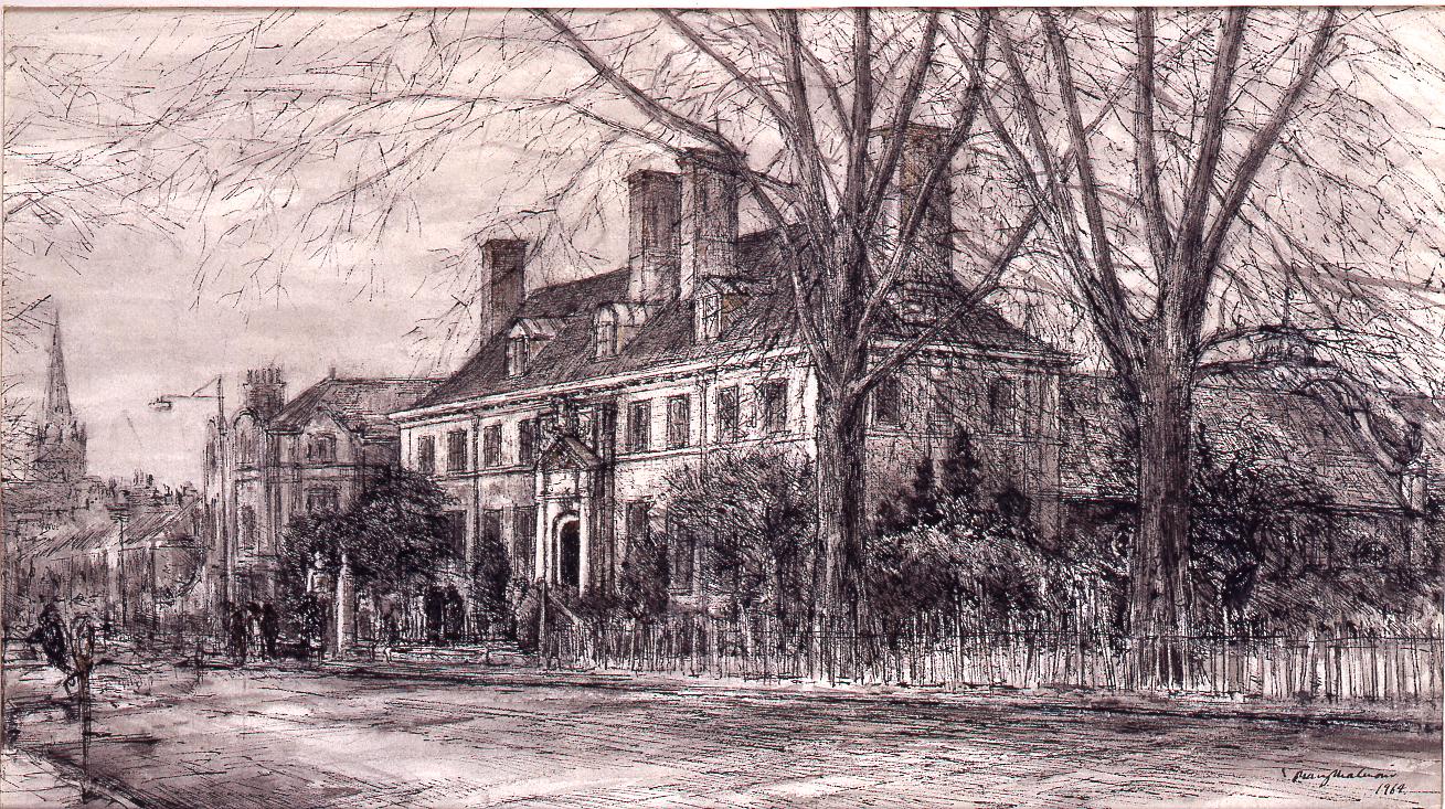Central Library, Fairfield Road, 1964
Pen, ink and grey wash