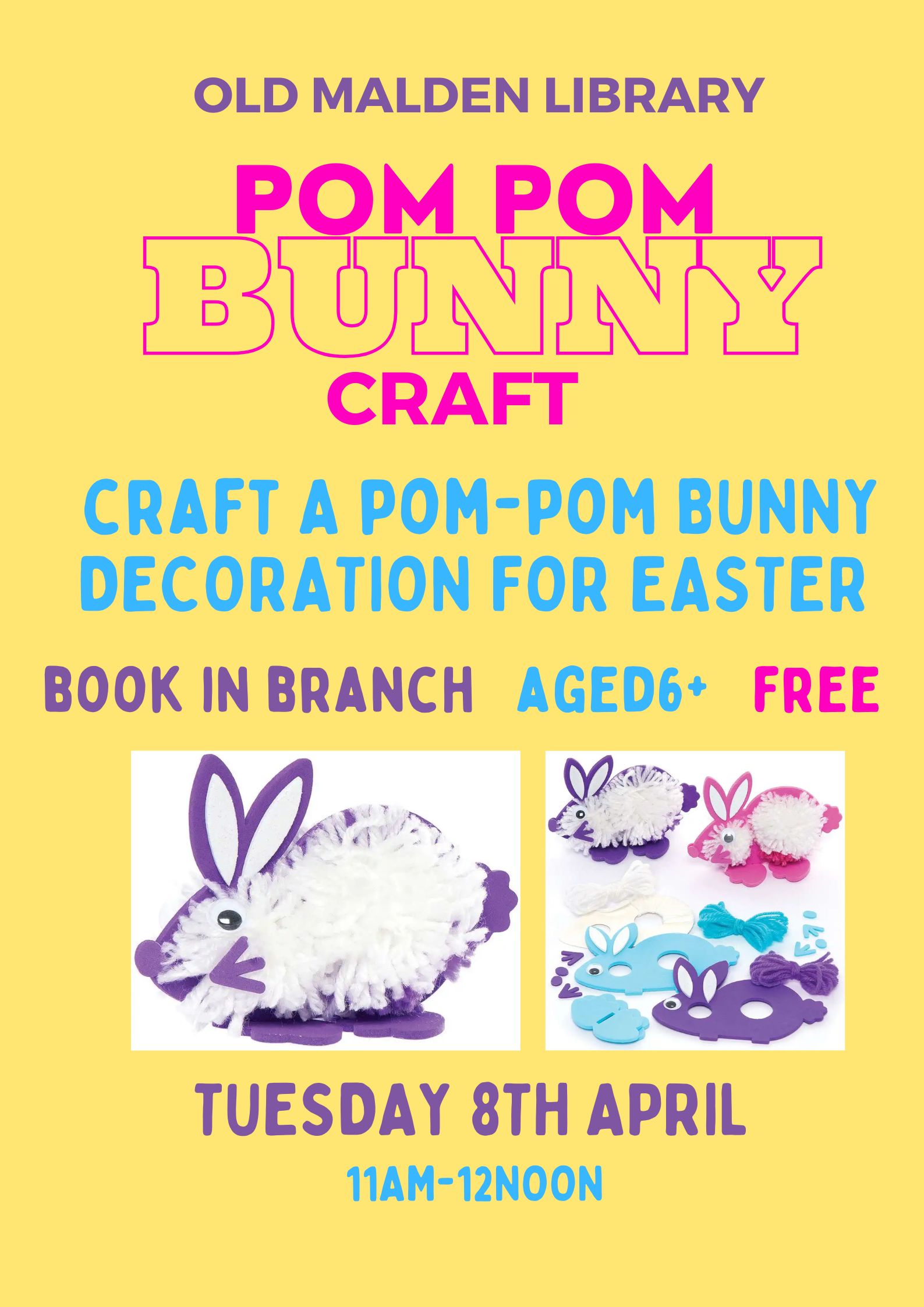 Old malden pompom bunny
