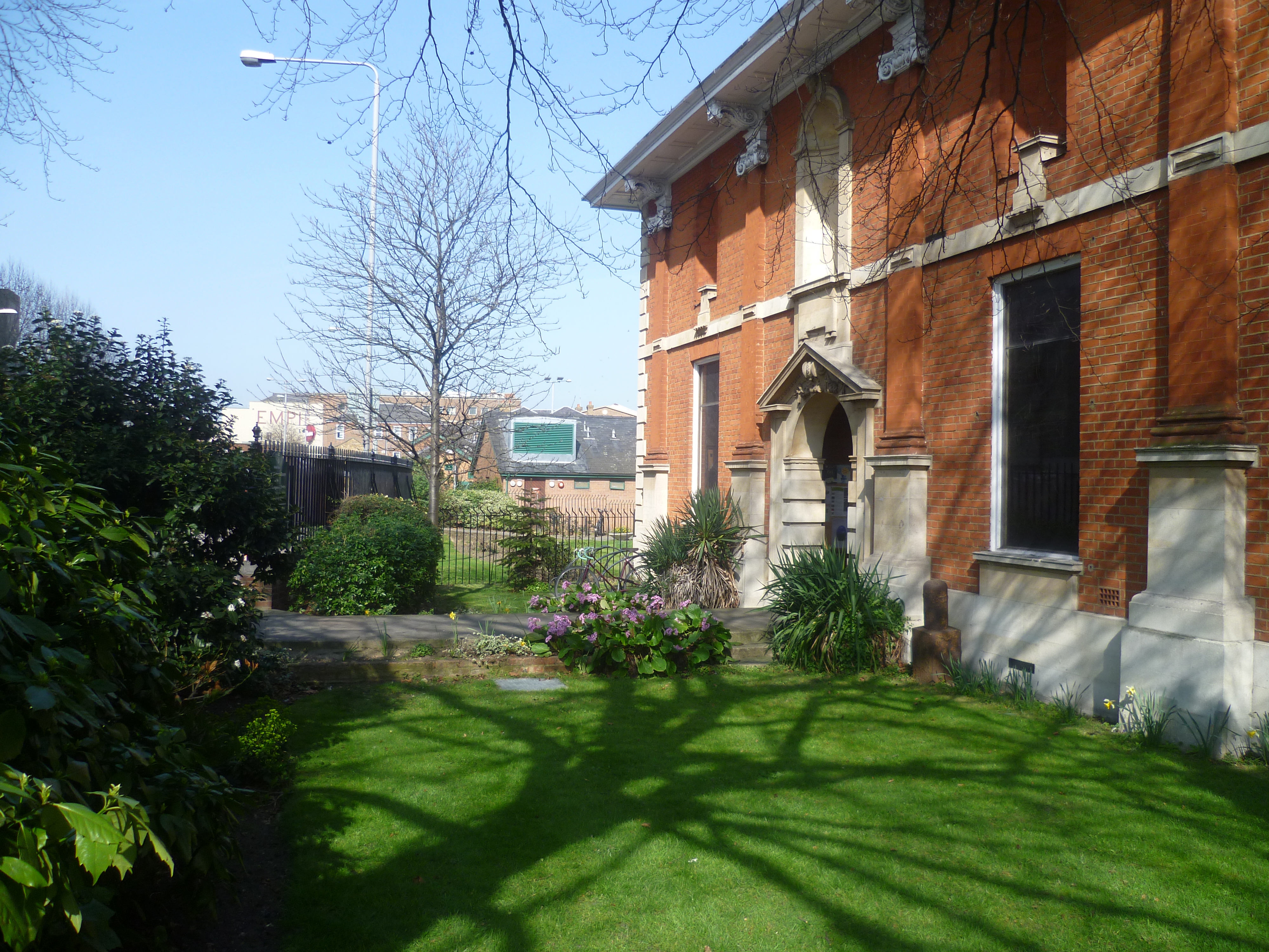 Museum building with lawn