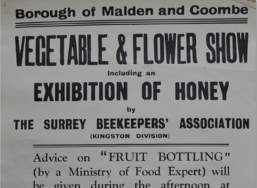 Poster for the Vegetable and Flower Show from Kingston's Ephemera collection