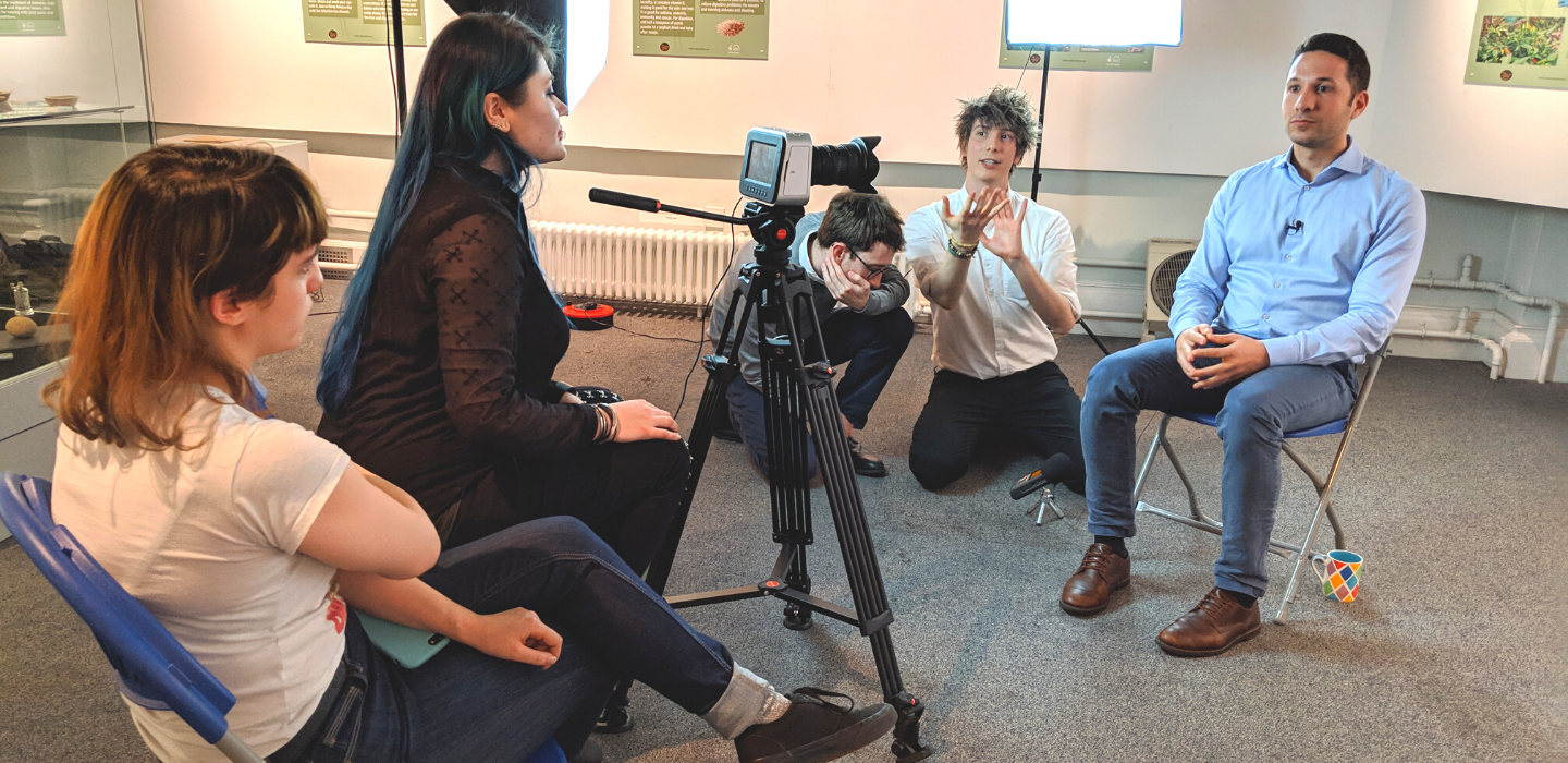 The Young People&#039;s Collective filming at Kingston Museum