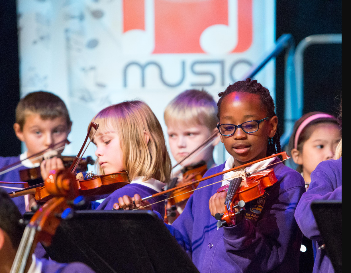 children playing violin