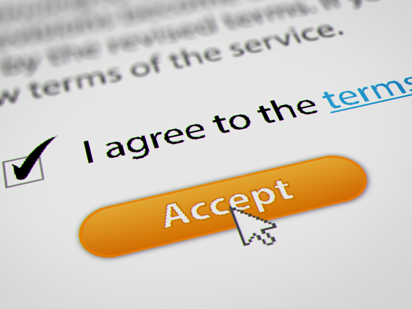 a terms and conditions tick box