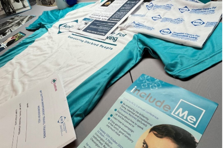 Items on display like a t-shirt
